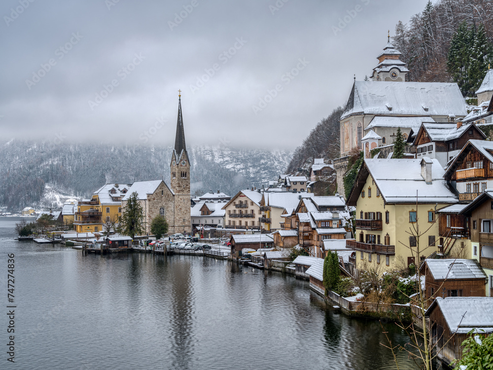 Hallstatt in Oberösterreich im Winter