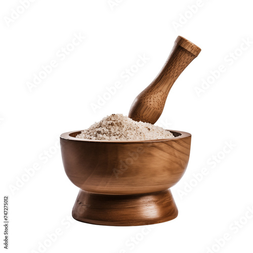 mortar and pestle isolated, png photo