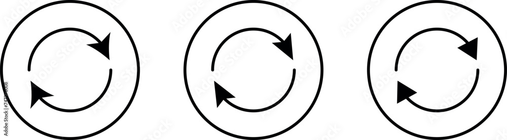 Refresh, Reload icon with different Arrows. Update sign and symbol. Vector Illustration. Refresh, Reload icon with different Arrows. Update sign and symbol. Vector Illustration.
