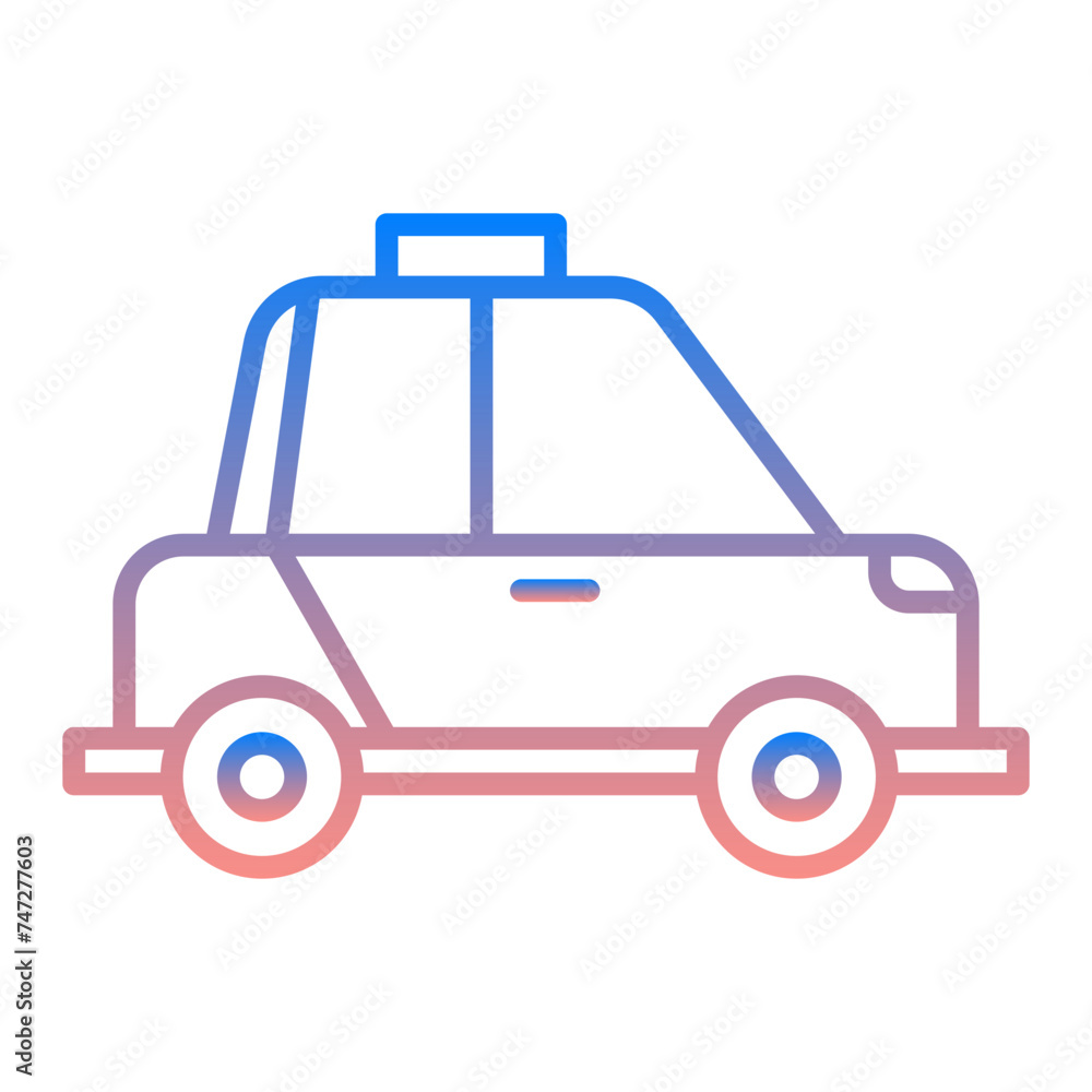 Police Car Gradient Linear Style
