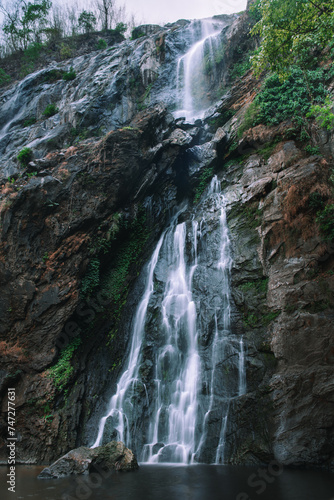 Waterfall in Thailand in the forest