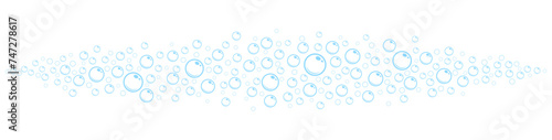 Fizzy sparkling water bubble soda pop border decoration illustration vector