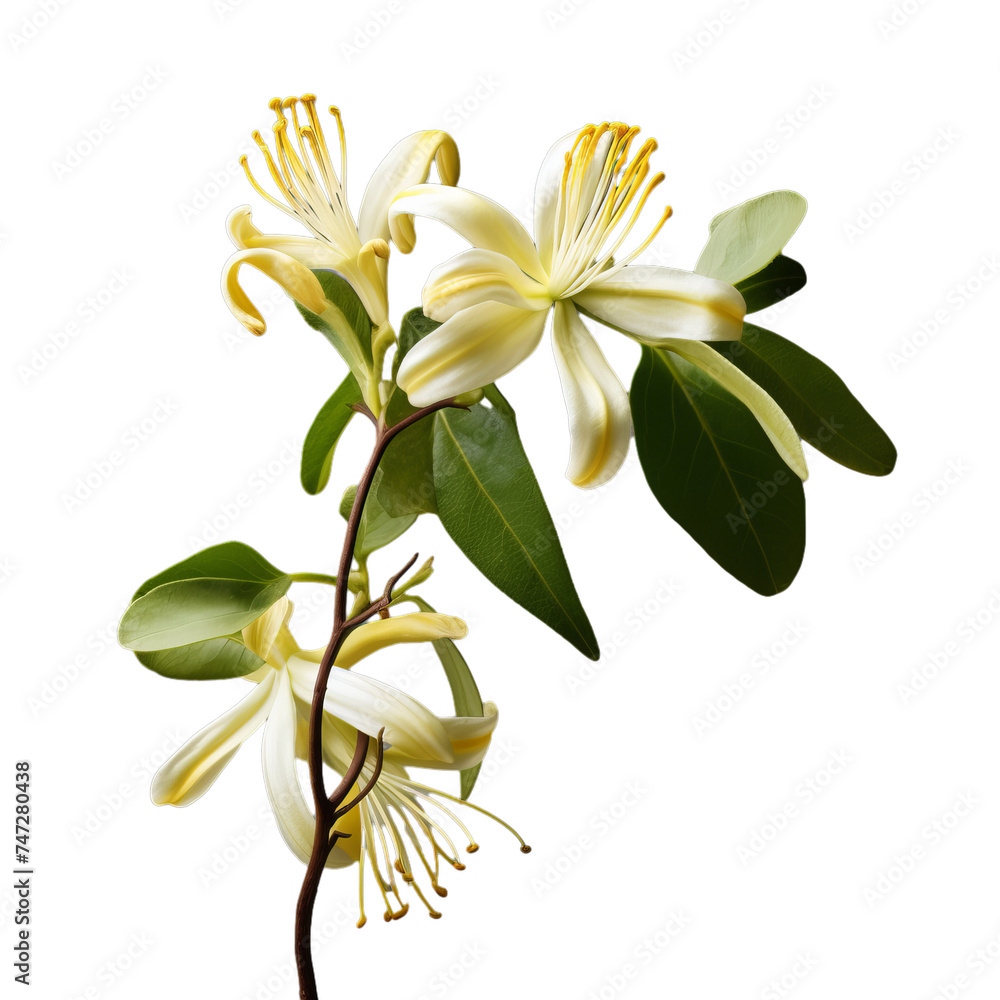 honeysuckle isolated on transparent background, png