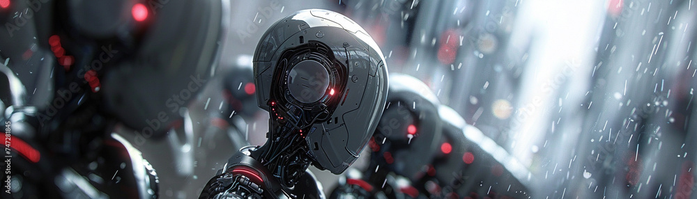 Robotics and AI development in a cybernetic network, reflecting cutting-edge technology and automation Robotics and AI development in a cybernetic network, reflecting cutting-edge technology and automation