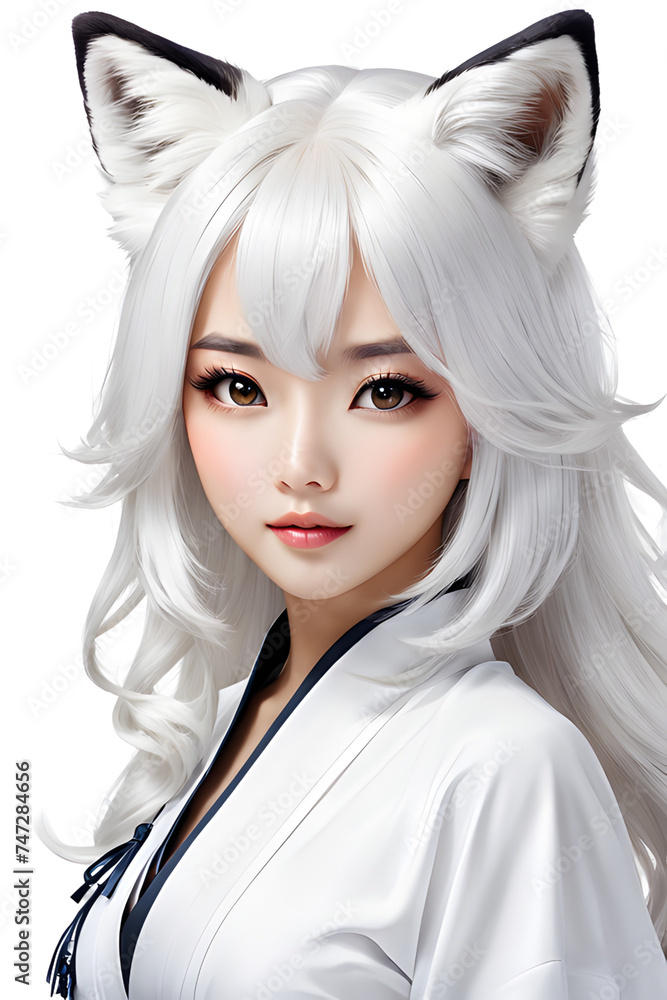 Cute Fox Girl Illustration PNG Transparent Background Cute Fox Girl Illustration PNG Transparent Background