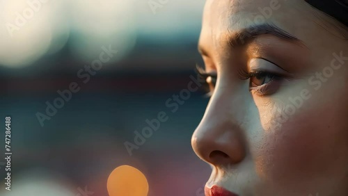 Radiant Charm: Portrait of a Lovely Woman