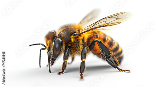 Bee honey isolated on white background. generative ai © Malaika