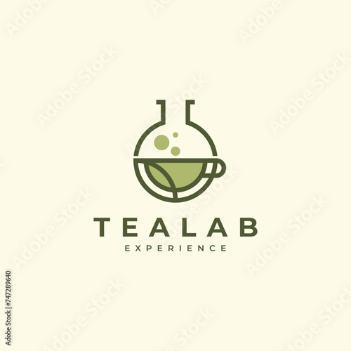 cup of tea and beaker for contemporary teahouses
