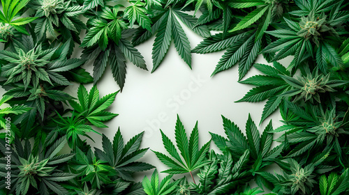 Cannabis background pattern