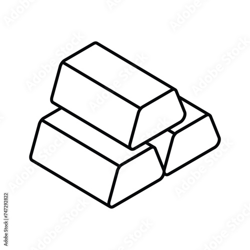 A captivating icon of gold bars, modern gold ingots vector design, finance related concept isometric icon