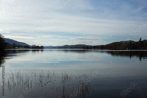 lake and mountains