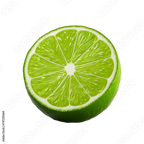 lime isolated on transparent background, png