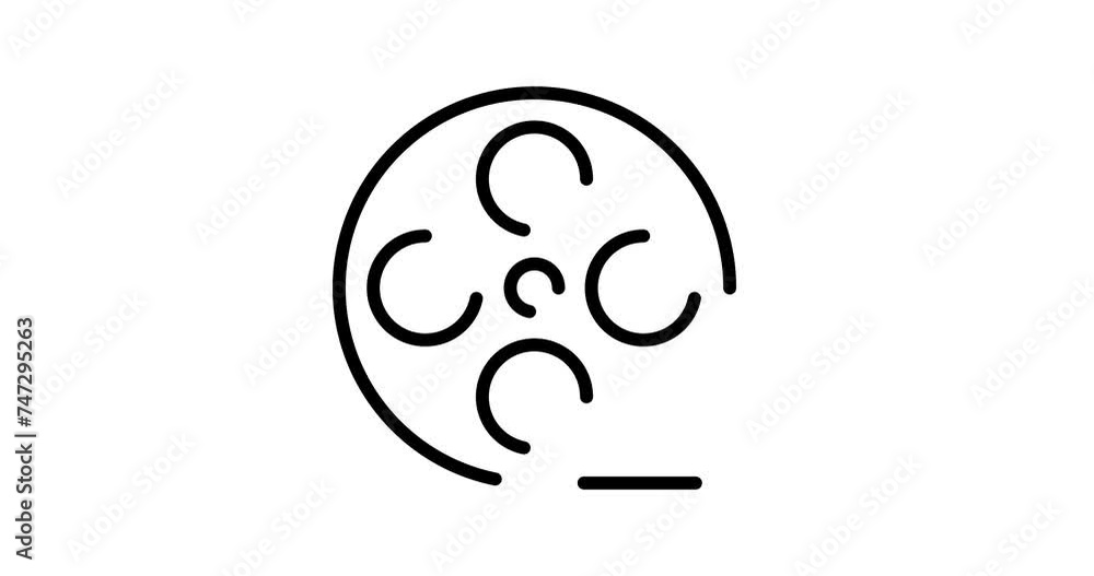 film roll animated outline icon on white background. film roll 4k video animation for web, mobile and ui design film roll animated outline icon on white background. film roll 4k video animation for web, mobile and ui design