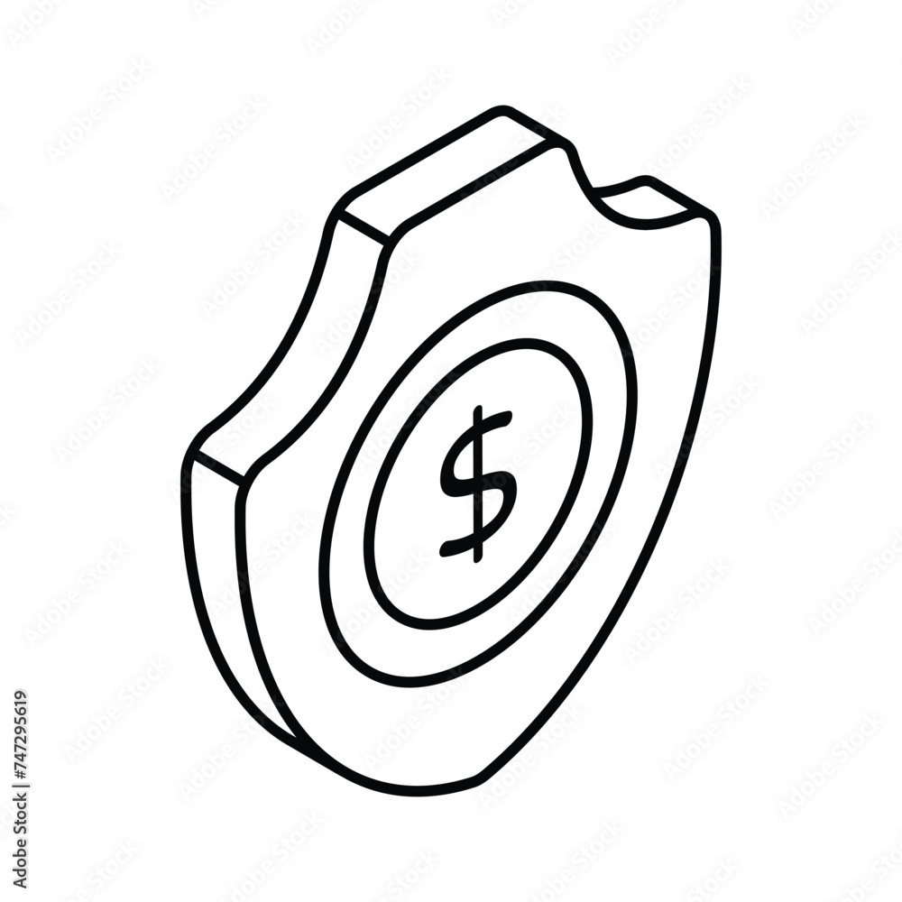 Get this visually appealing vector of financial security, ready to use icon of secure investment Get this visually appealing vector of financial security, ready to use icon of secure investment