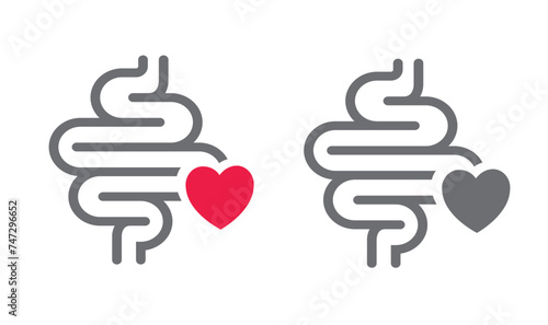 Digestion line icon. Vector symbol in trendy flat style on white background. Digestion sing for design.