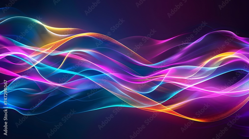 Naklejka premium Abstract neon background