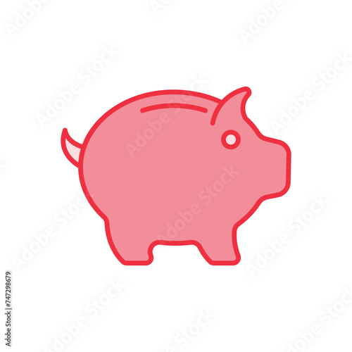 Piggy Bank icon vector stock illustration