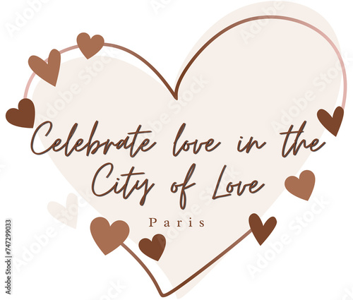Картината върху платно Celebrate love in the City of Love