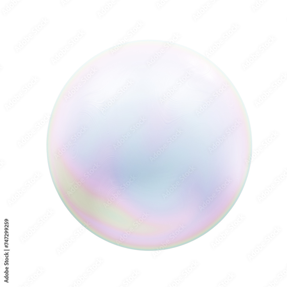 white pearl 3d abstract object