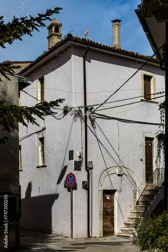 Pratola, Italy A colourful street and residential house in the Abruzzo region. photo