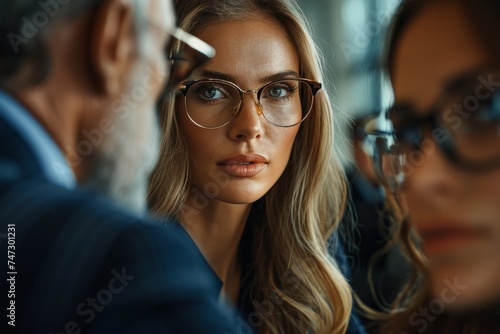 Woman With Glasses and Man With Cigarette