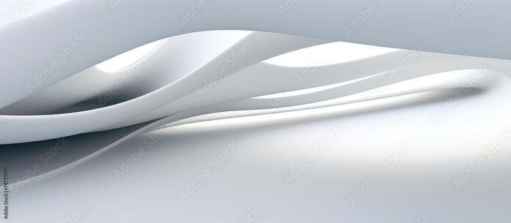 A detailed view of a white surface with smooth texture featuring wavy lines creating an abstract architectural background. The wavy lines add a unique and dynamic element to the minimalistic design. A detailed view of a white surface with smooth texture featuring wavy lines creating an abstract architectural background. The wavy lines add a unique and dynamic element to the minimalistic design.