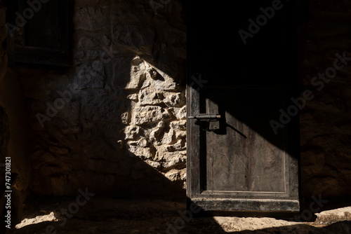 Roccamorice, Italy The interior of the ancient Eremo di san Bartolomeo monastery in the Majella mountains. photo