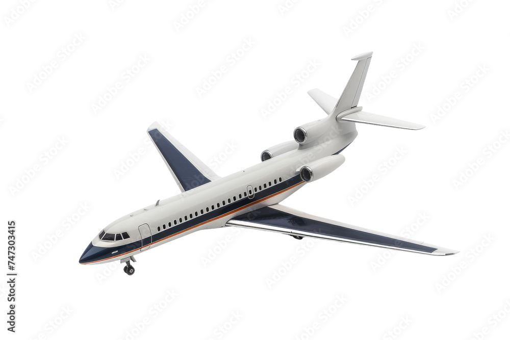 Executive Jet Journeys on Transparent Background.