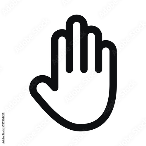 stop hand gesture icon