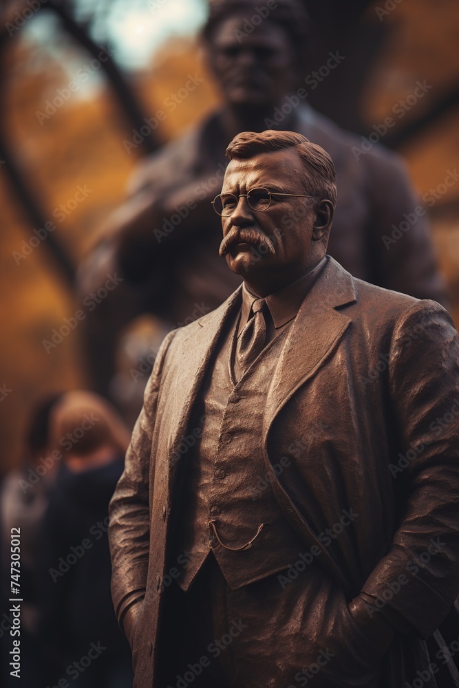 Obraz premium Statue of Theodore Roosevelt, 26th U.S. President