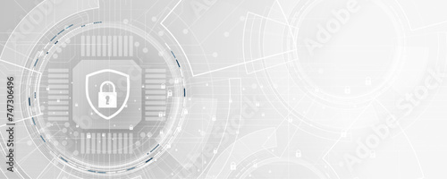 Cyber security and information or network protection. Future cyber technology web services for business and internet project