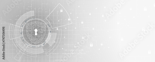 Cyber security and information or network protection. Future cyber technology web services for business and internet project