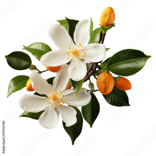 orange blossoms isolated on transparent background, png