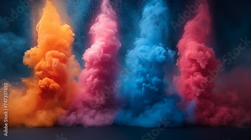 Colorful smoke splash.