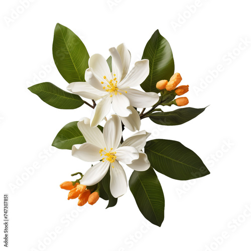 orange blossoms isolated on transparent background, png