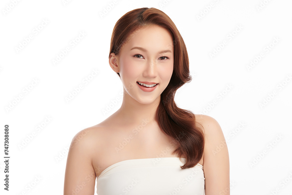 Beautiful young asian woman with clean fresh skin on white background, Face care, Facial treatment, Cosmetology, beauty and spa, Asian women portrait. Beautiful young asian woman with clean fresh skin on white background, Face care, Facial treatment, Cosmetology, beauty and spa, Asian women portrait.
