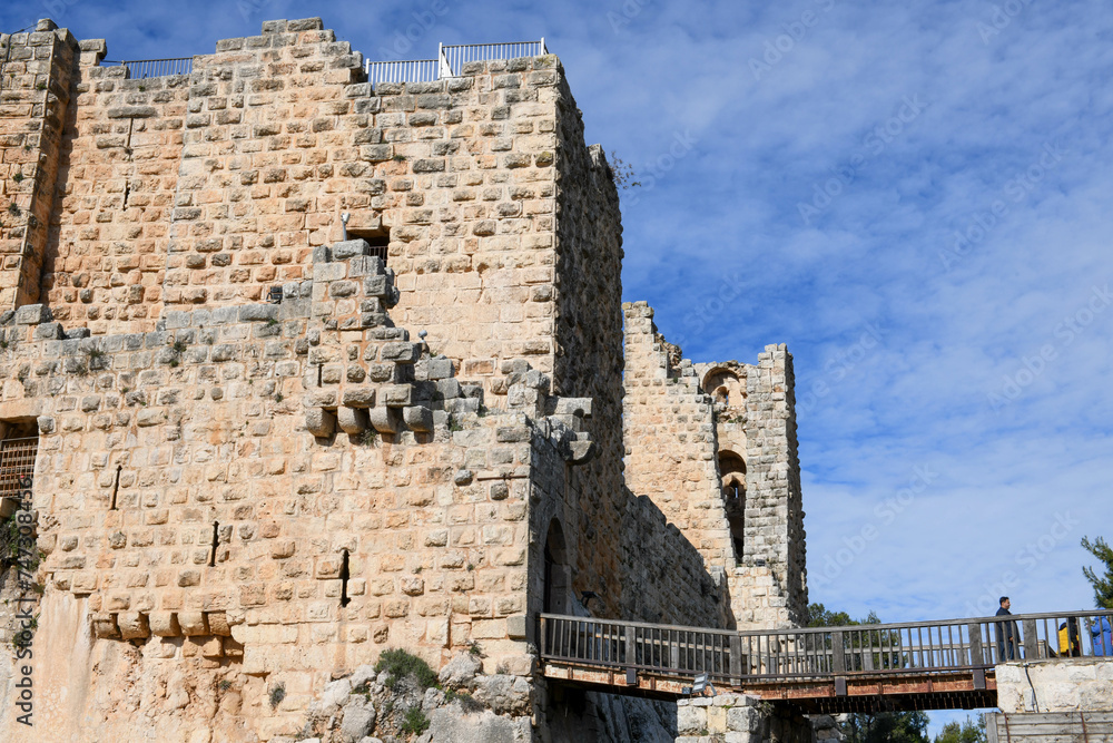 View at the castle of Ajlun in Jordan View at the castle of Ajlun in Jordan