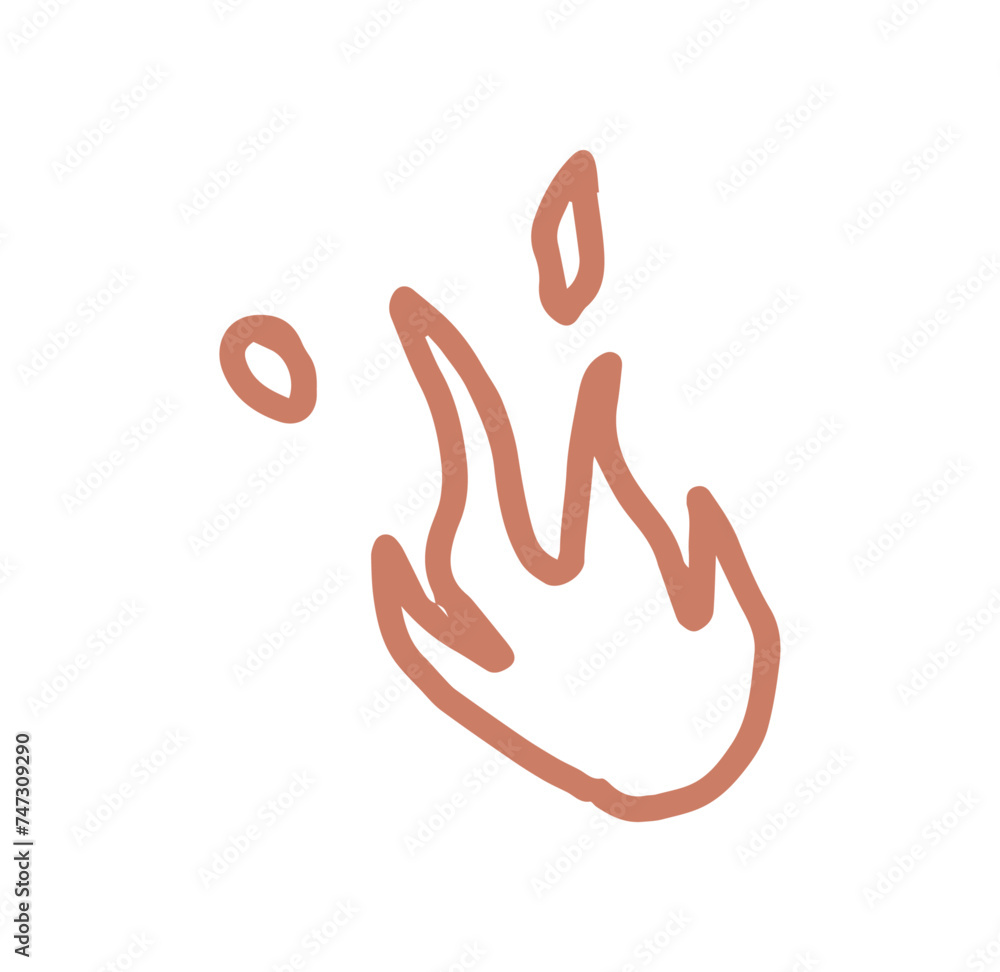 Obraz premium fire hand drawn element