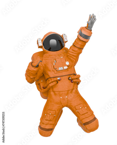astronaut in hopeless pose