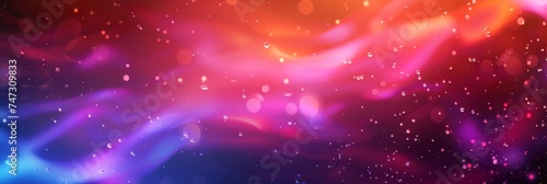 Abstract illuminated particles in space - Glowing particles in various colors create a cosmic and nebular scenery, hinting at an abstract universe
