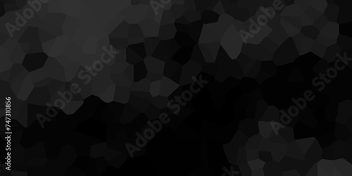 Abstract dark black and gray broken stained glass background design with line. geometric polygonal background with different figures. low poly crystal mosaic background. geometric triangle shape.