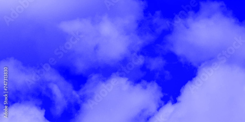 Modern and luxury blue sky with clouds isolated nature background. An unrealistically blue cloudy sky. Mystery, spirituality, universe. abstract. Idyllic summer sky, serene beauty in nature. 