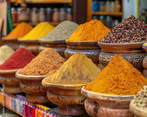 Exploring the Spice Market: A Feast for the Senses with Vibrant Colors and Aromas. From the Aromatic Cinnamon to the Fiery Chili