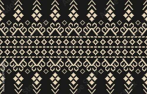 Wallpaper Mural Ethnic abstract ikat art. Aztec ornament print. geometric ethnic pattern seamless  color oriental.  Design for background ,curtain, carpet, wallpaper, clothing, wrapping, Batik, vector illustration. Torontodigital.ca