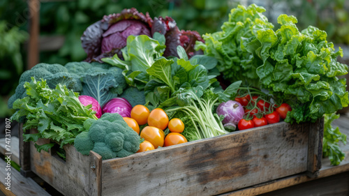 Closeup of freshly harvested vegetables  turnips  beetroots  carrots  round marrow   top view