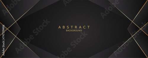 luxury premium black background and gold lines