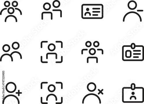 Login Profile and Security Icons Set