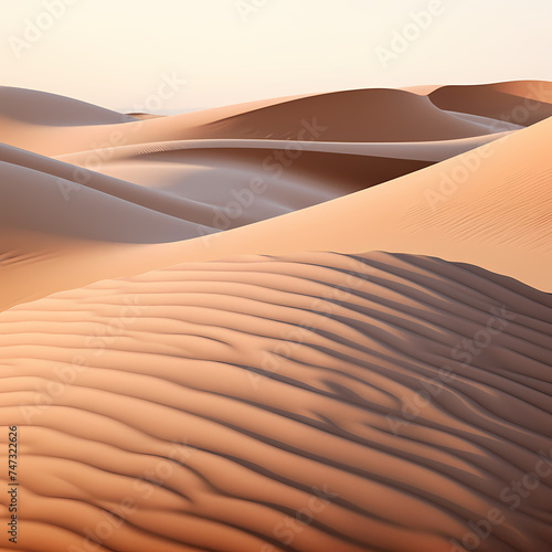 Abstract patterns in sand dunes in a desert.