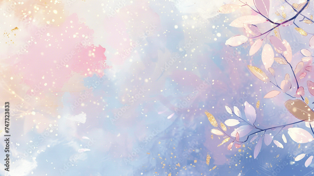 Floral Abstract Watercolor Background

