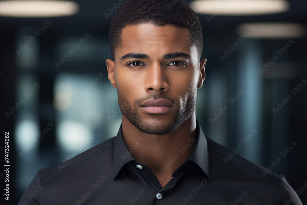 Portrait of successful businessman consultant looking at camera generated by AI technology Portrait of successful businessman consultant looking at camera generated by AI technology